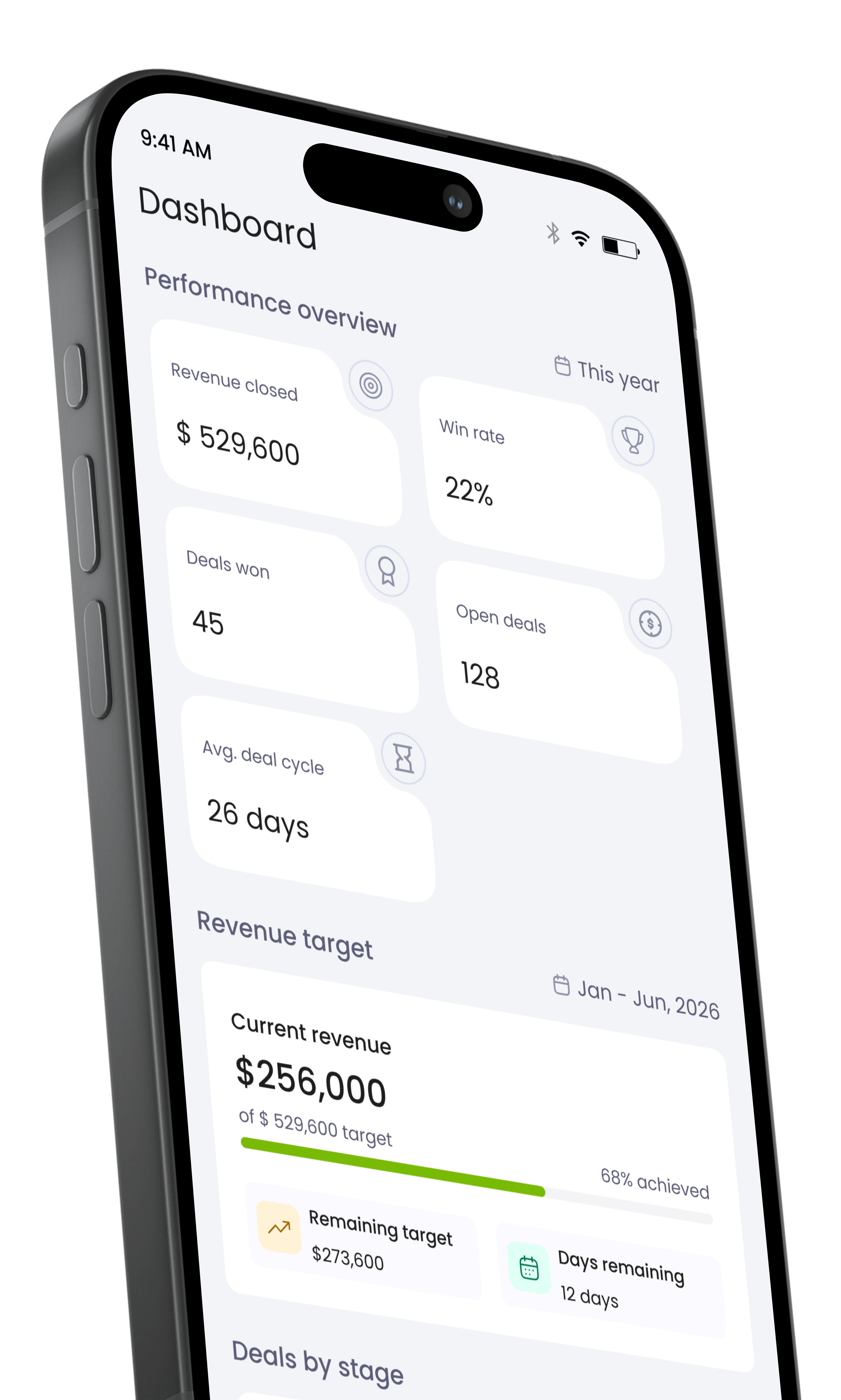 The Gain.io mobile app showing the agent dashboard