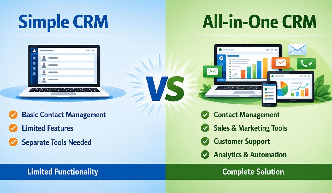 Simple CRM Vs All-In-One CRM Guide For Growing Teams