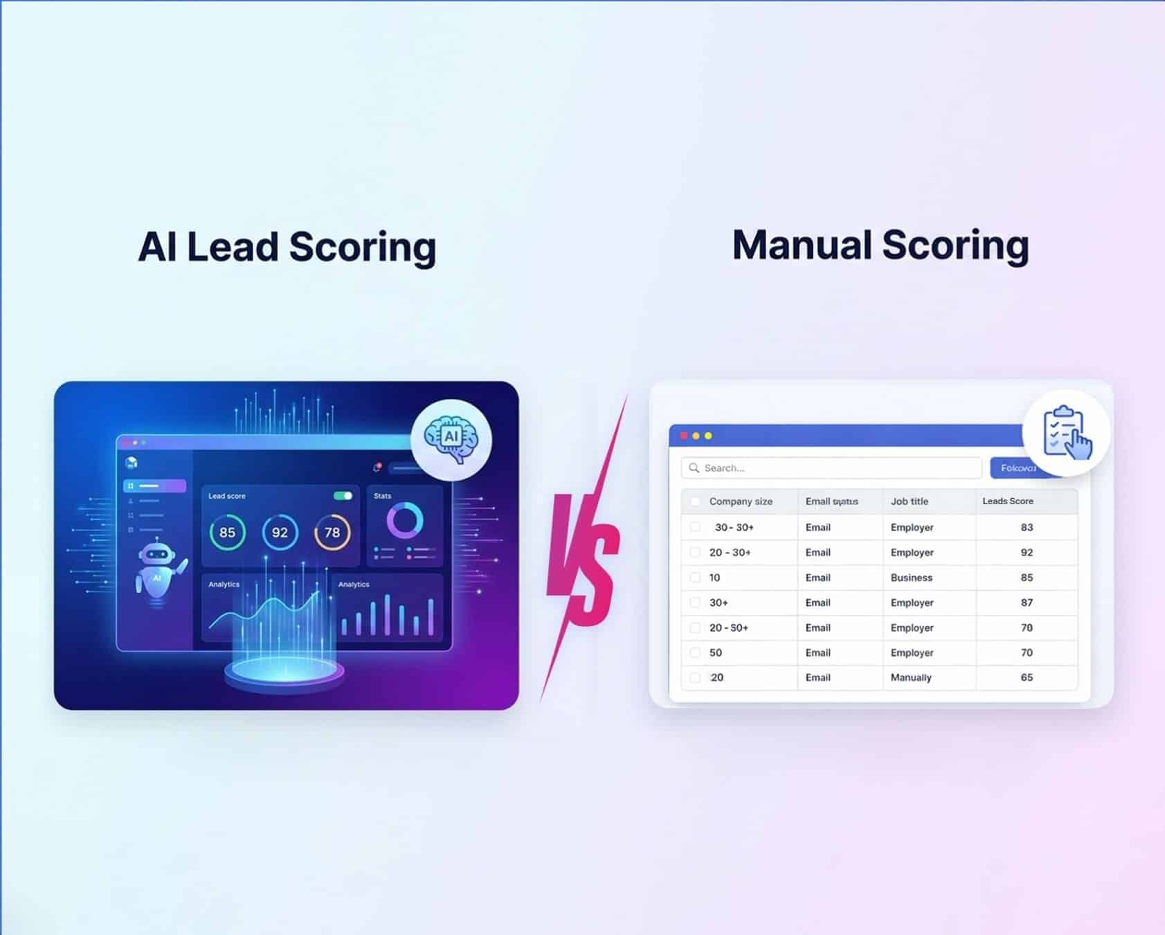 AI Lead Scoring vs Manual Scoring