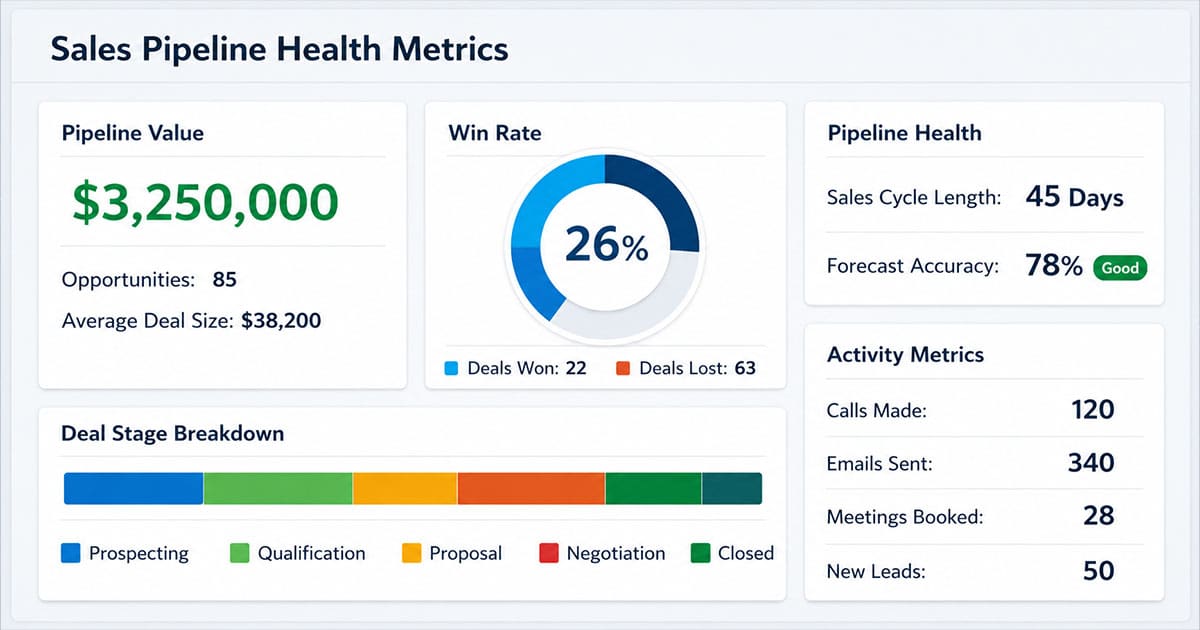 Sales Pipeline Health Metrics For Smarter Revenue Planning