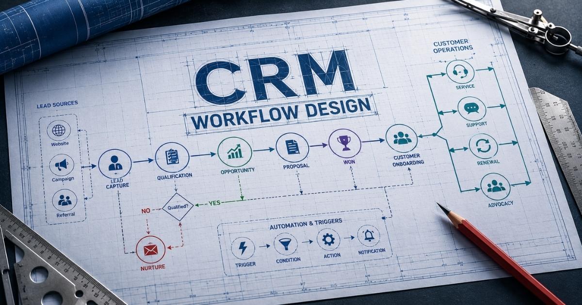 CRM Workflow Design Blueprint For Scalable Sales And Customer Operations