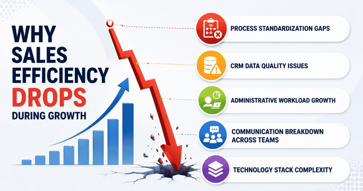 Sales Efficiency Decline As Revenue Teams Scale