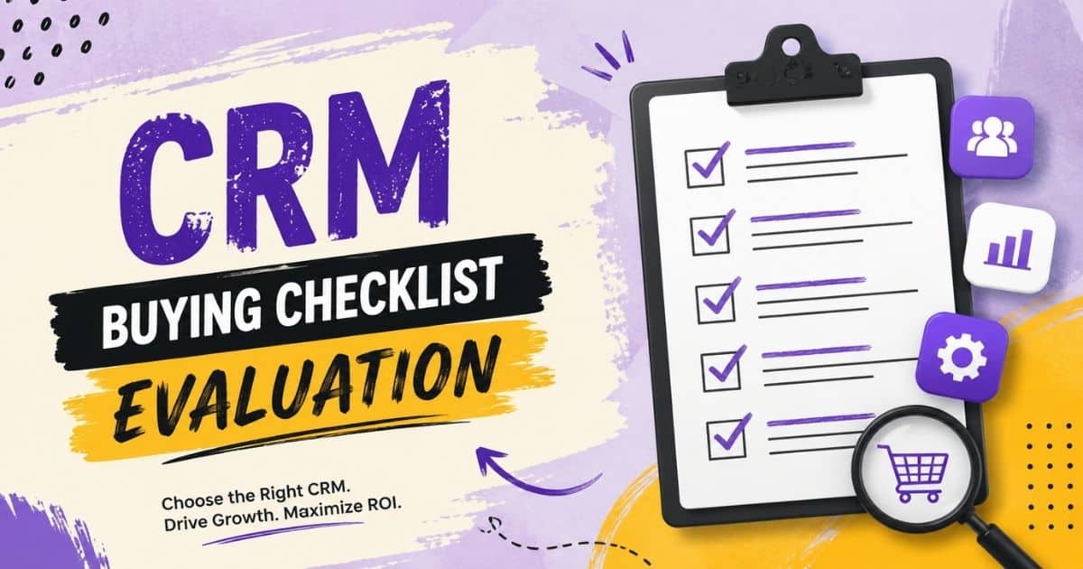 crm buying checklist evaluation
