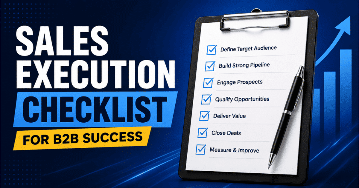 sales execution checklist