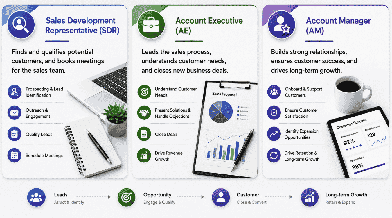Core Roles In A Sales Team Structure